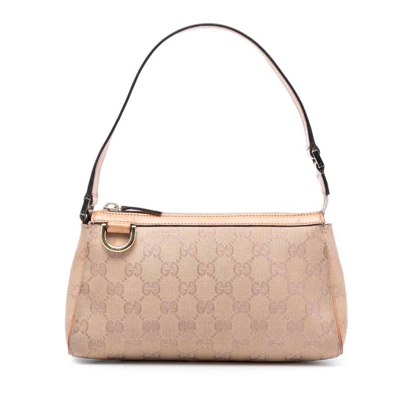 Gucci GG Canvas Abbey D Ring Pochette Brown Canvas Good condition - Front View