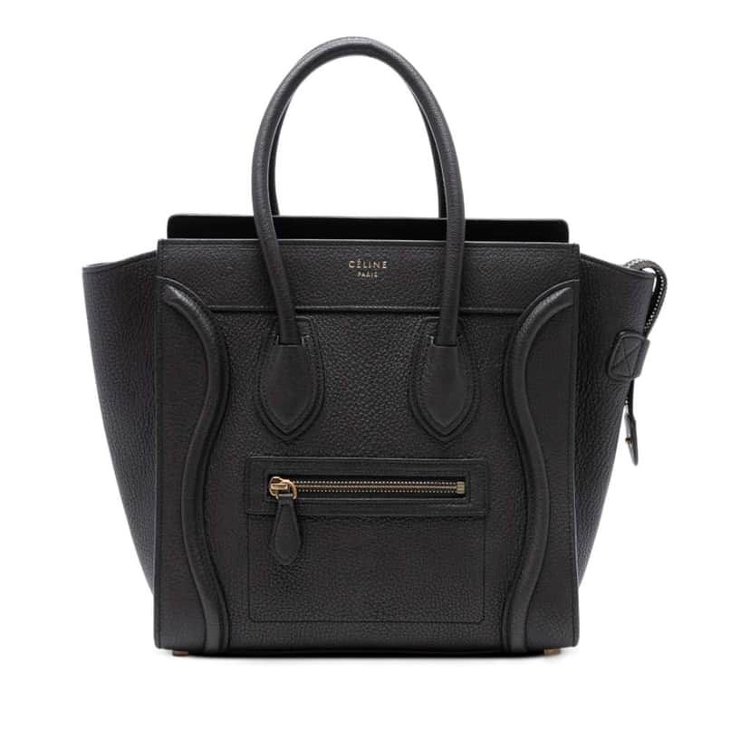 Celine Micro Leather Luggage Tote Brown Leather Good condition - Front View