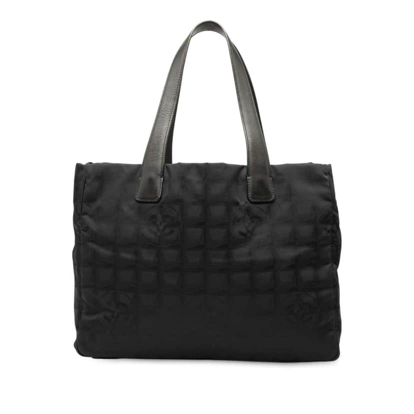 Chanel New Travel Line Nylon Tote Black Good condition - Front View