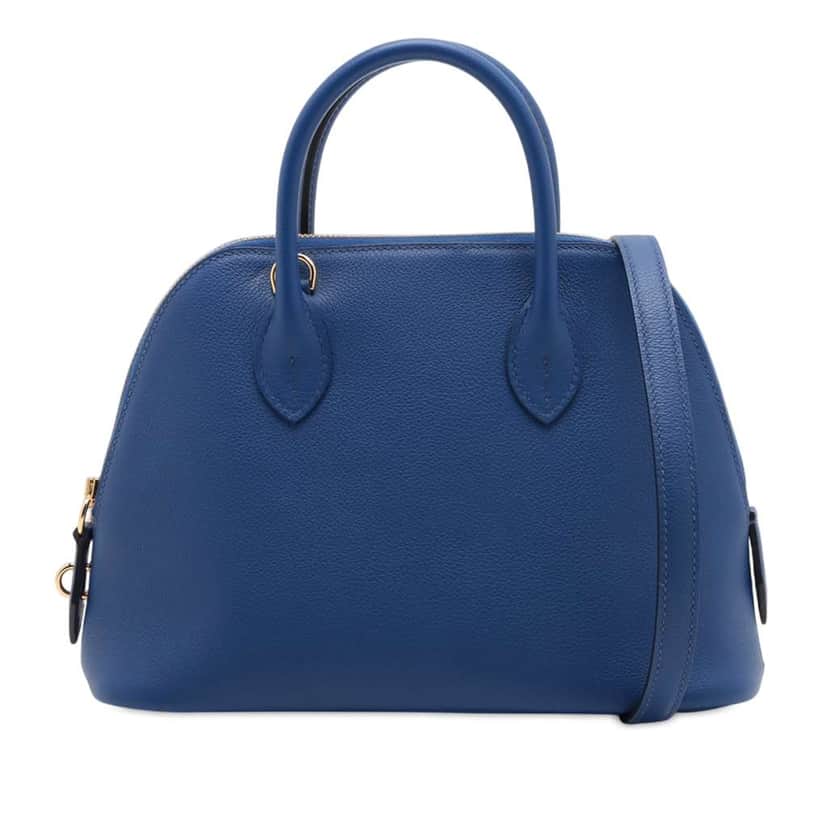 Hermès Evercolor 1923 Bolide 25 Blue Leather Good condition - Front View