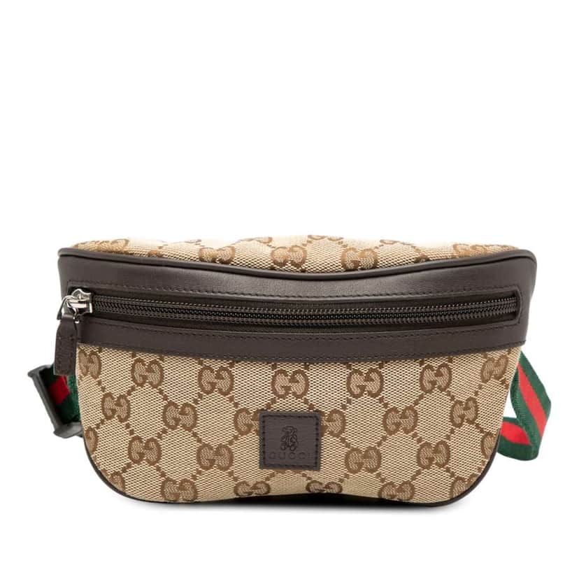 Gucci GG Canvas Web Childrens Belt Bag Brown Canvas Good condition - Front View