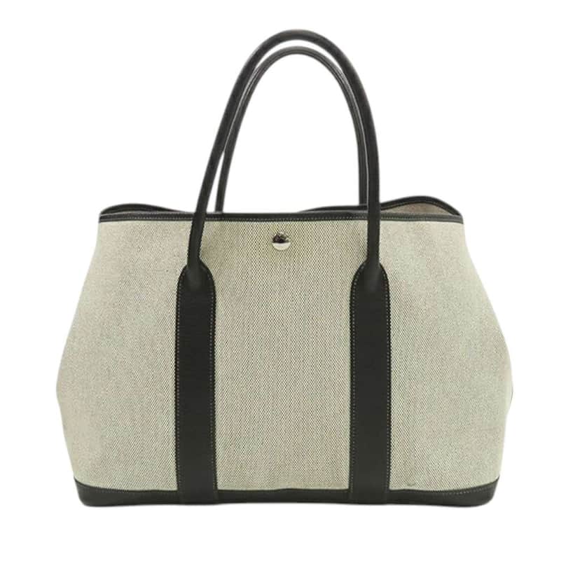 Hermès Toile and Buffle Skipper Garden Party 36 Brown Canvas Good condition - Front View