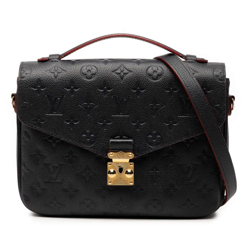 Louis Vuitton Monogram Empreinte Pochette Metis Blue Leather Good condition - Front View