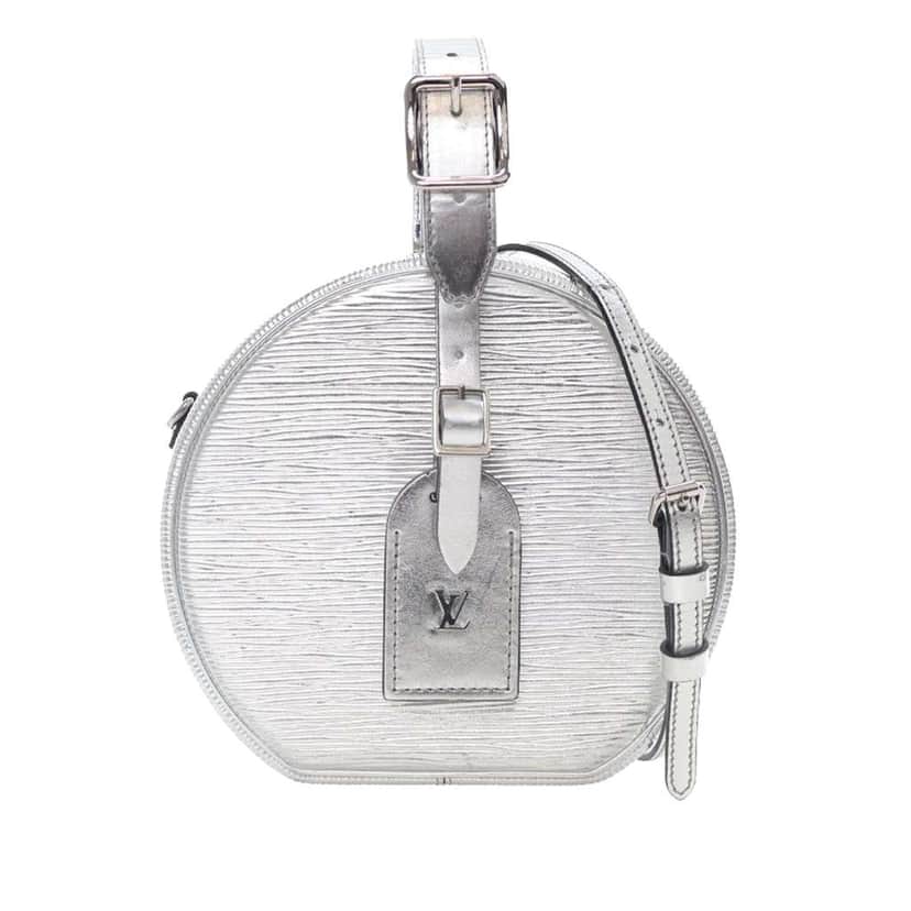 Louis Vuitton Epi Petite Boite Chapeau Silver Leather Good condition - Front View
