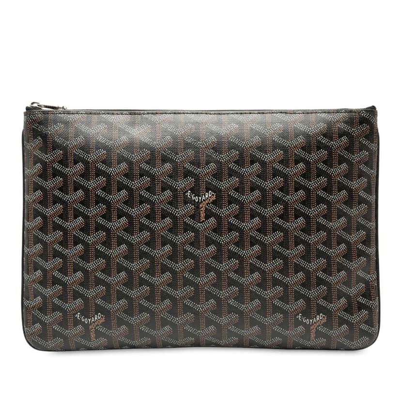Goyard Goyardine Senat MM Black Canvas Very good condition - Front View