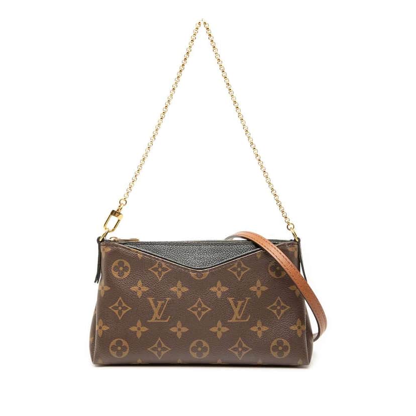 Louis Vuitton Monogram Pallas Clutch Brown Good condition - Front View