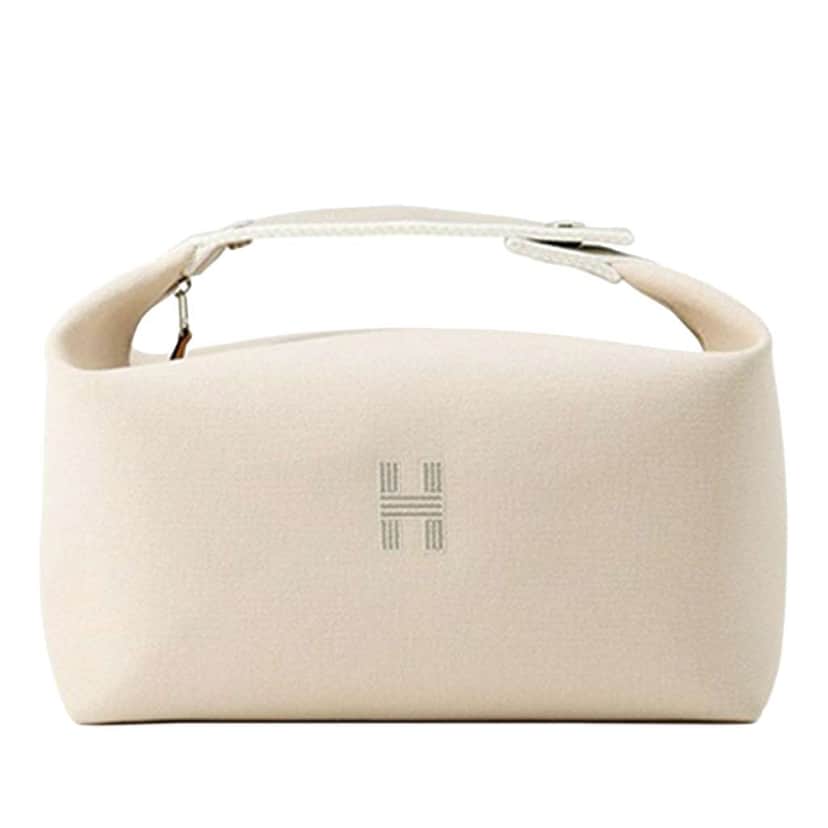 Hermès Large Toile Bride A Brac Case Brown Canvas Very good condition - Front View