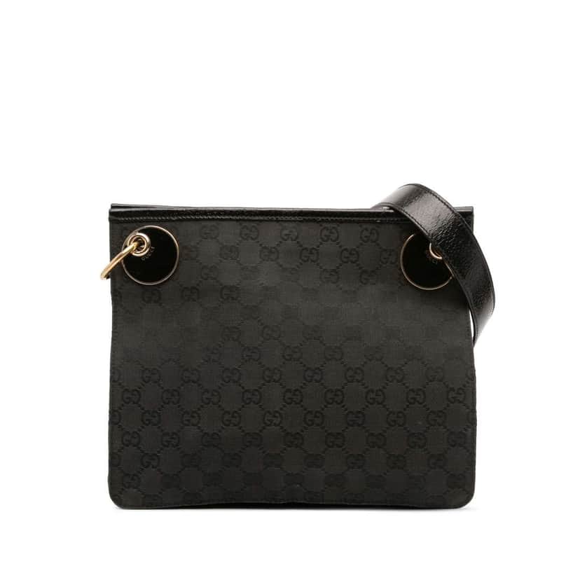 Gucci GG Canvas Eclipse Crossbody Black Canvas Good condition - Front View