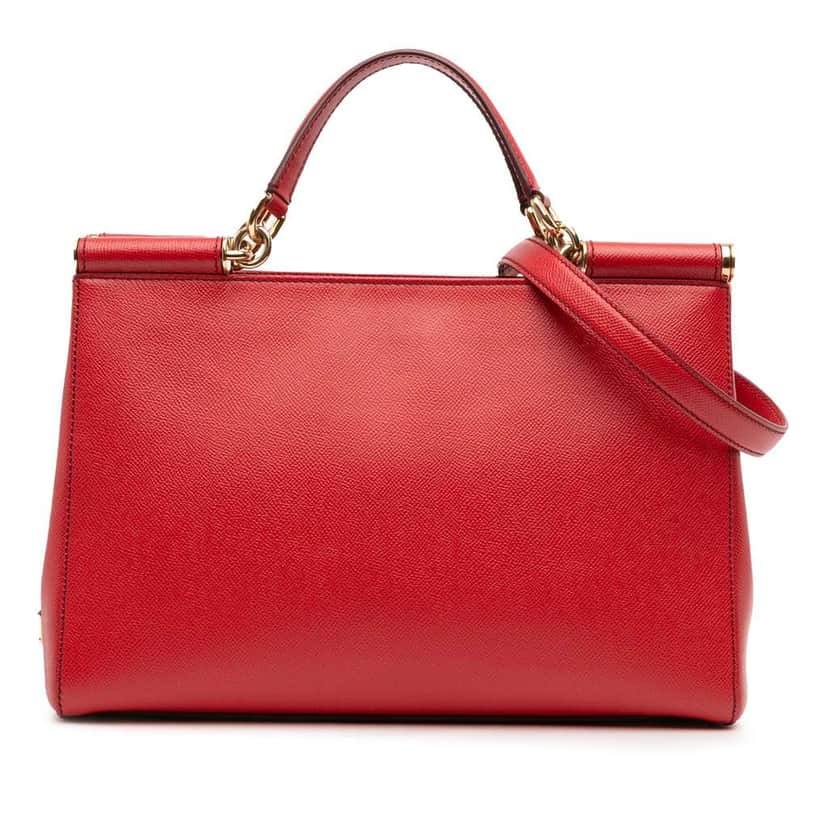 Dolce & Gabbana Medium Leather Miss Sicily Satchel Red Leather Good condition - Front View