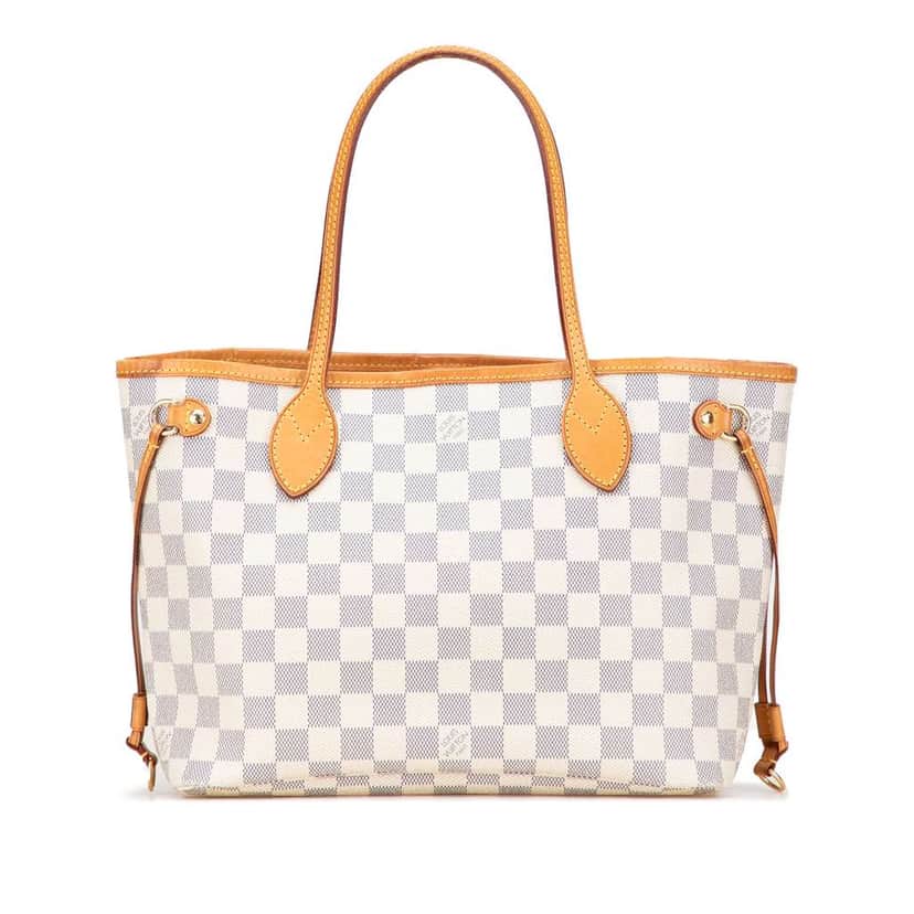 Louis Vuitton Damier Azur Neverfull PM White Good condition - Front View