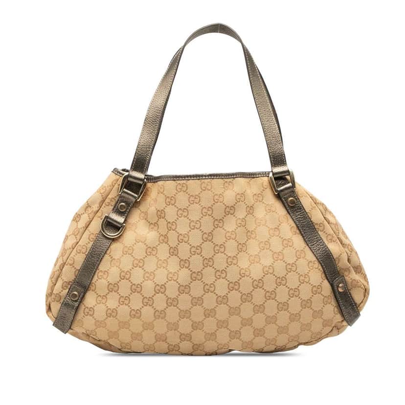 Gucci GG Canvas Abbey D Ring Tote Brown Canvas Good condition - Front View