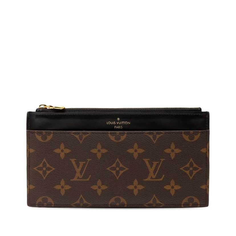 Louis Vuitton Monogram Slim Purse Brown Good condition - Front View