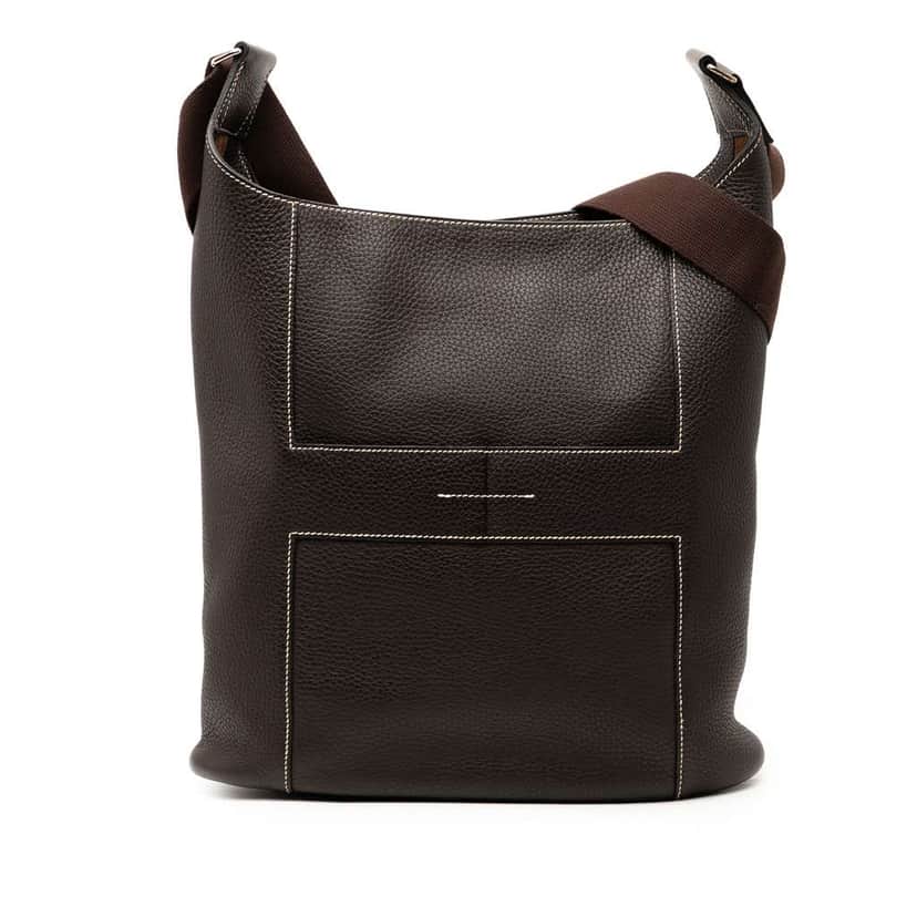 Hermès Clemence Sac Good News PM Brown Leather Good condition - Front View