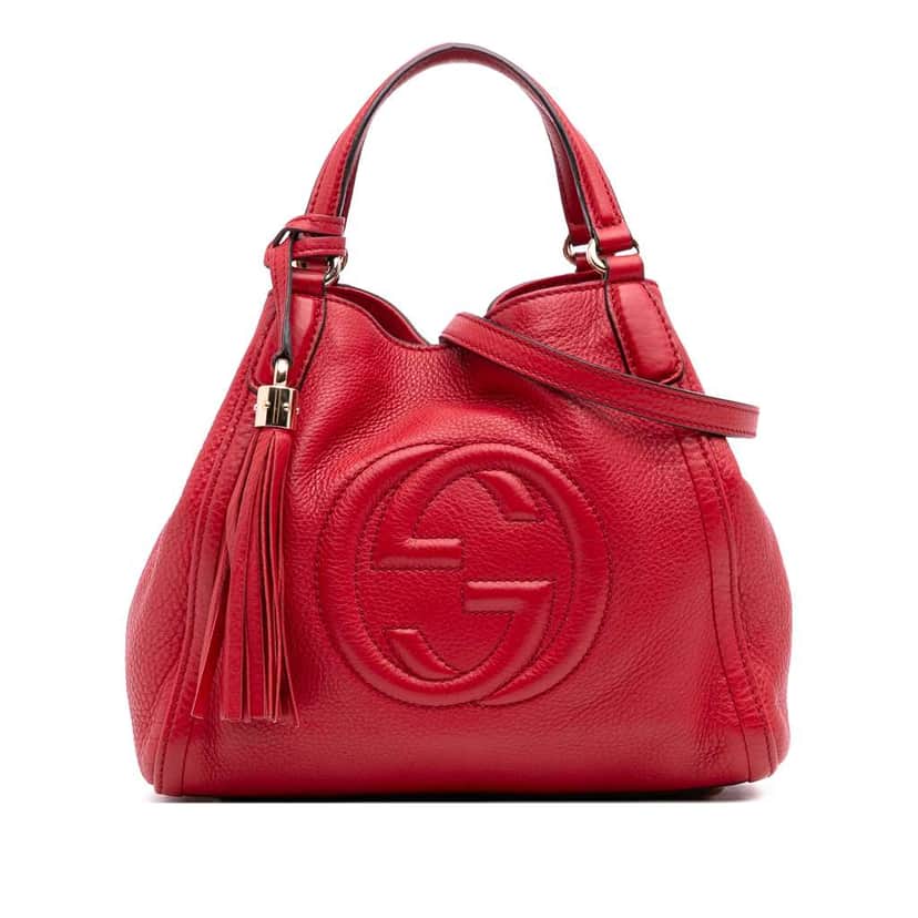 Gucci Small Leather Soho Satchel Red Leather Good condition - Front View