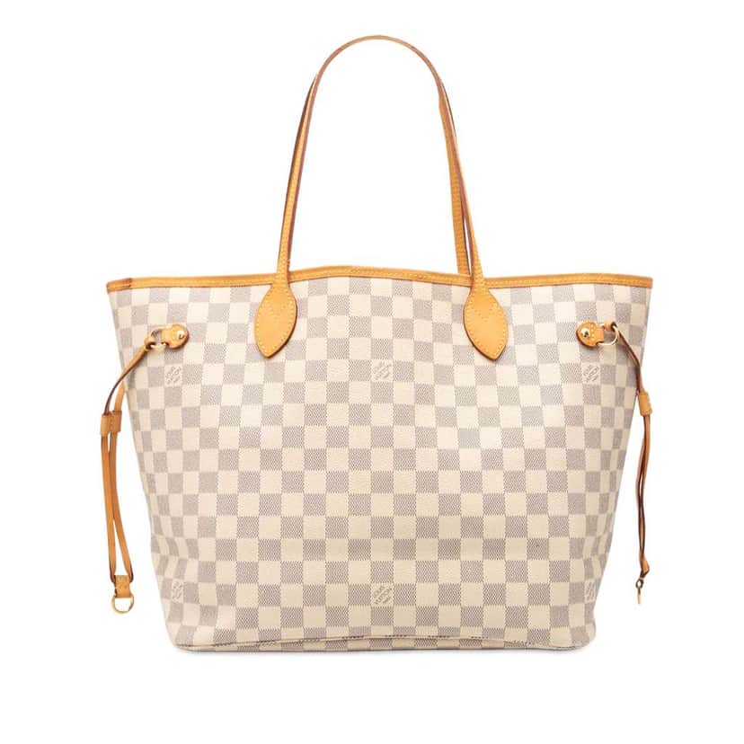 Louis Vuitton Damier Azur Neverfull MM White Good condition - Front View