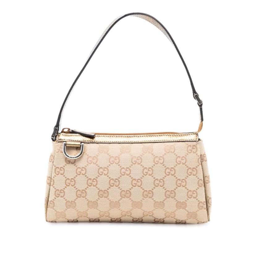 Gucci GG Canvas Abbey D Ring Pochette Brown Canvas Good condition - Front View