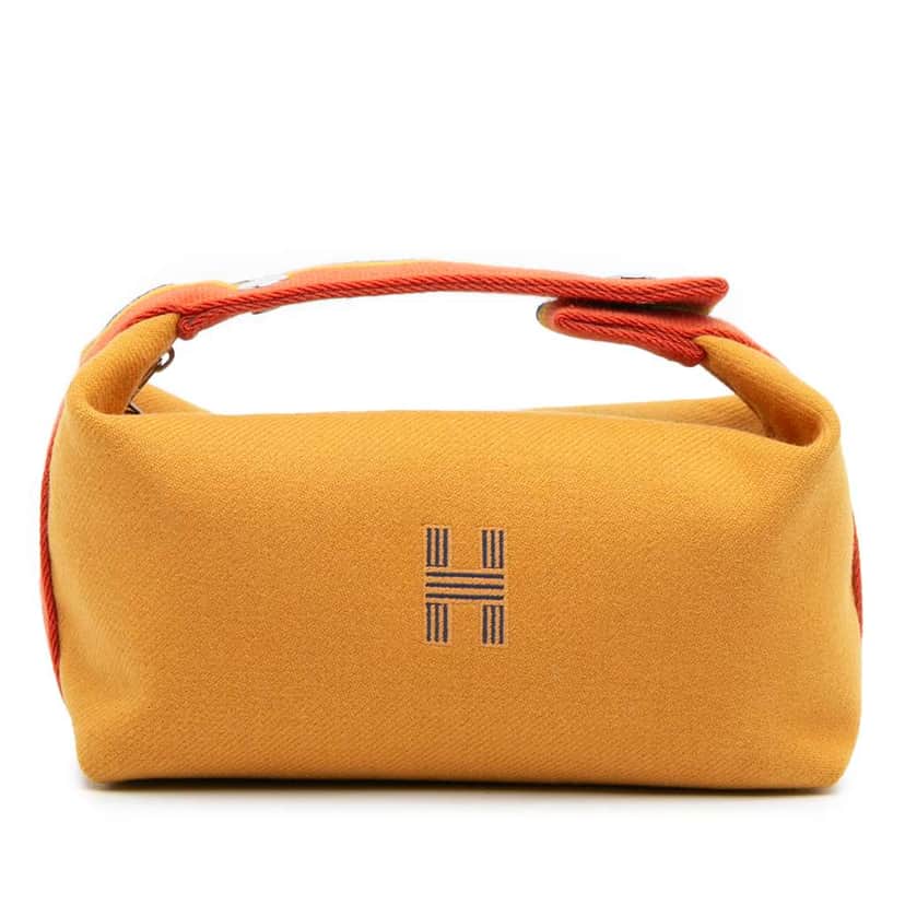 Hermès Small Wool Bride A Brac Rocabar Case Yellow Wool Good condition - Front View