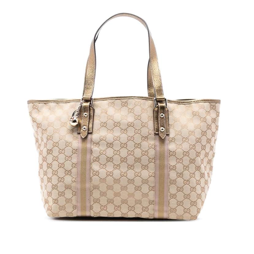 Gucci GG Canvas Jolicoeur Tote Brown Canvas Good condition - Front View