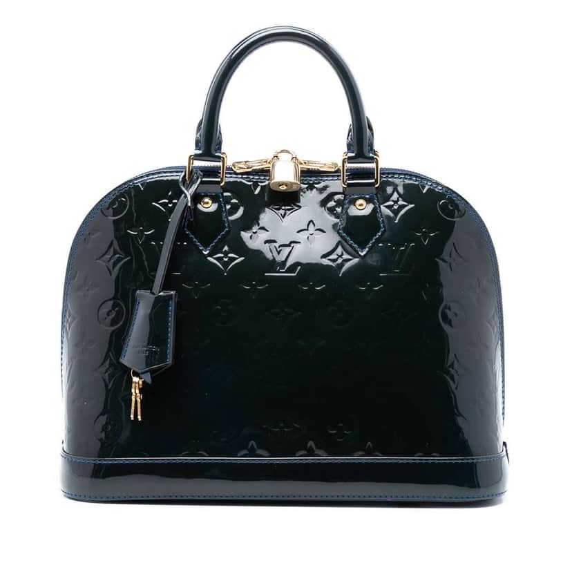 Louis Vuitton Monogram Vernis Alma PM Green Leather Good condition - Front View