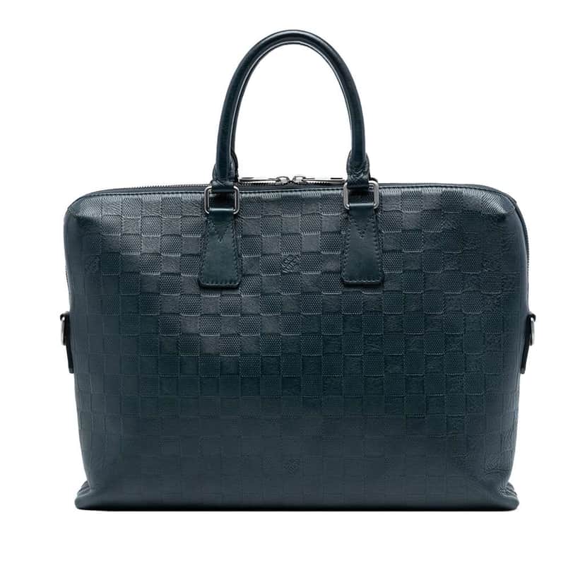Louis Vuitton Damier Infini Porte Documents Jour Blue Leather Good condition - Front View