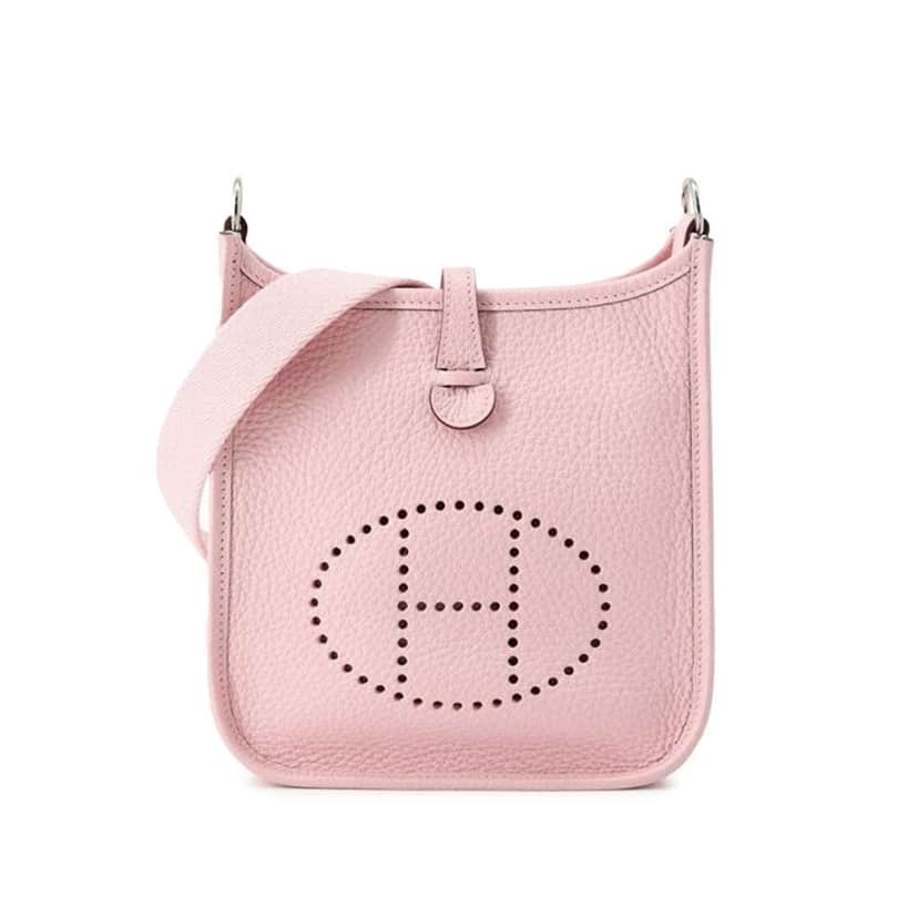 Hermès Taurillon Clemence Evelyne TPM Pink Leather Good condition - Front View