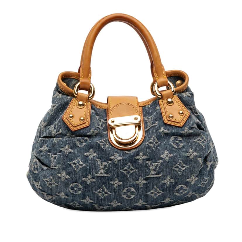 Louis Vuitton Monogram Denim Pleaty Blue Denim Good condition - Front View