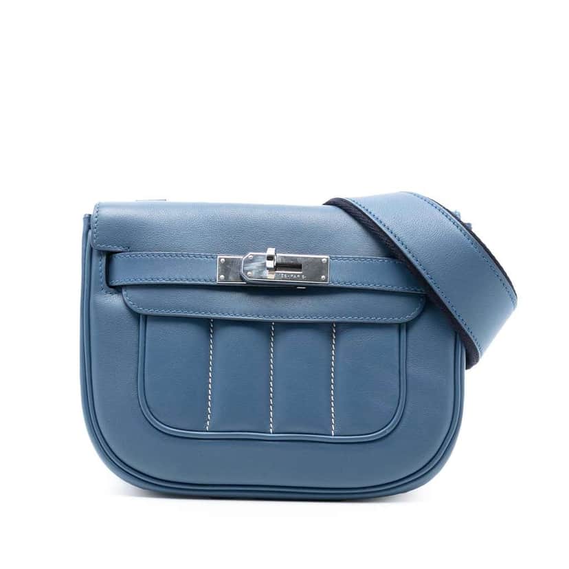 Hermès Swift Berline 28 Blue Leather Good condition - Front View
