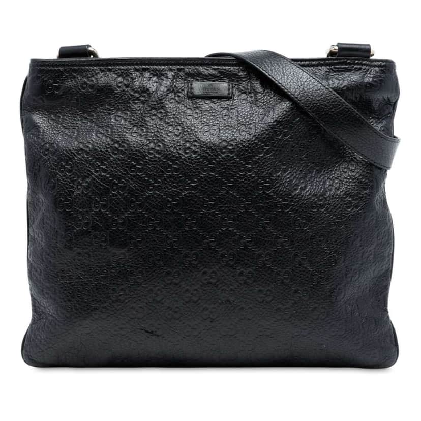 Gucci Guccissima Crossbody Black Leather Good condition - Front View