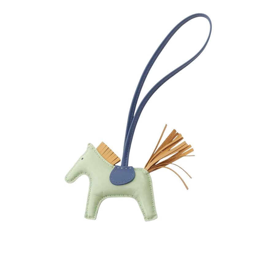 Hermès Milo Lambskin GriGri Rodeo Bag Charm PM Green Leather Very good condition - Front View