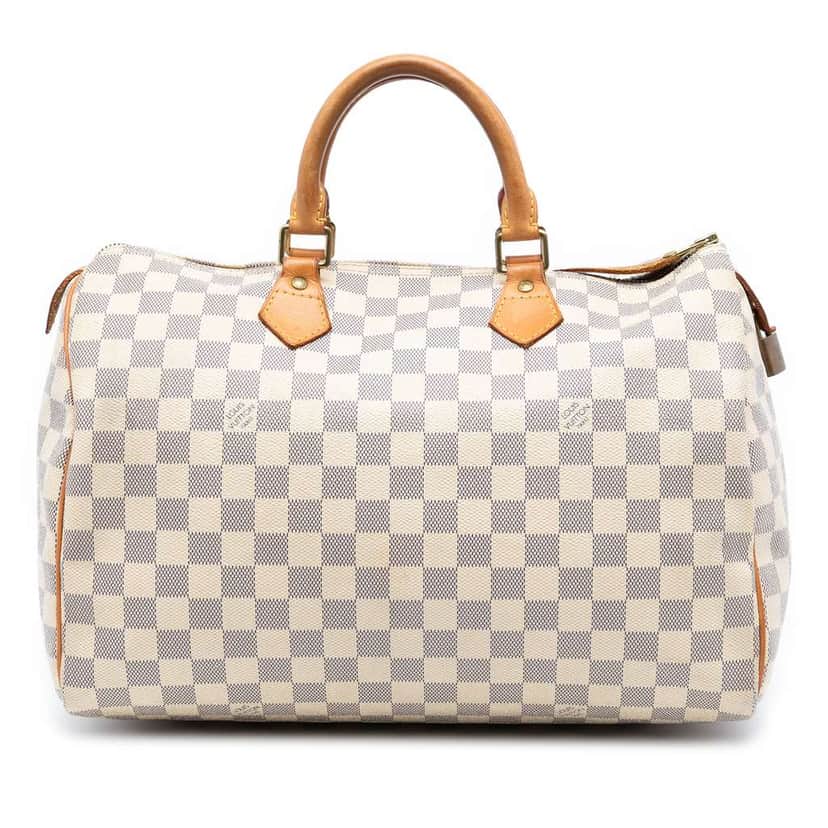 Louis Vuitton Damier Azur Speedy 35 White Good condition - Front View