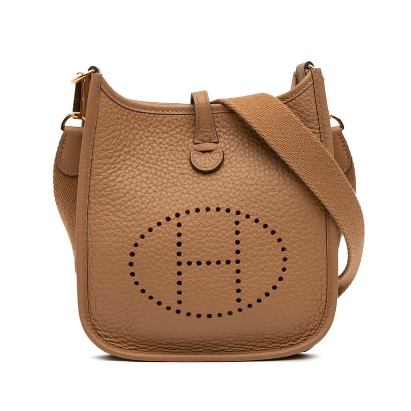 Hermès Clemence Evelyne 16 TPM Brown Leather Good condition - Front View
