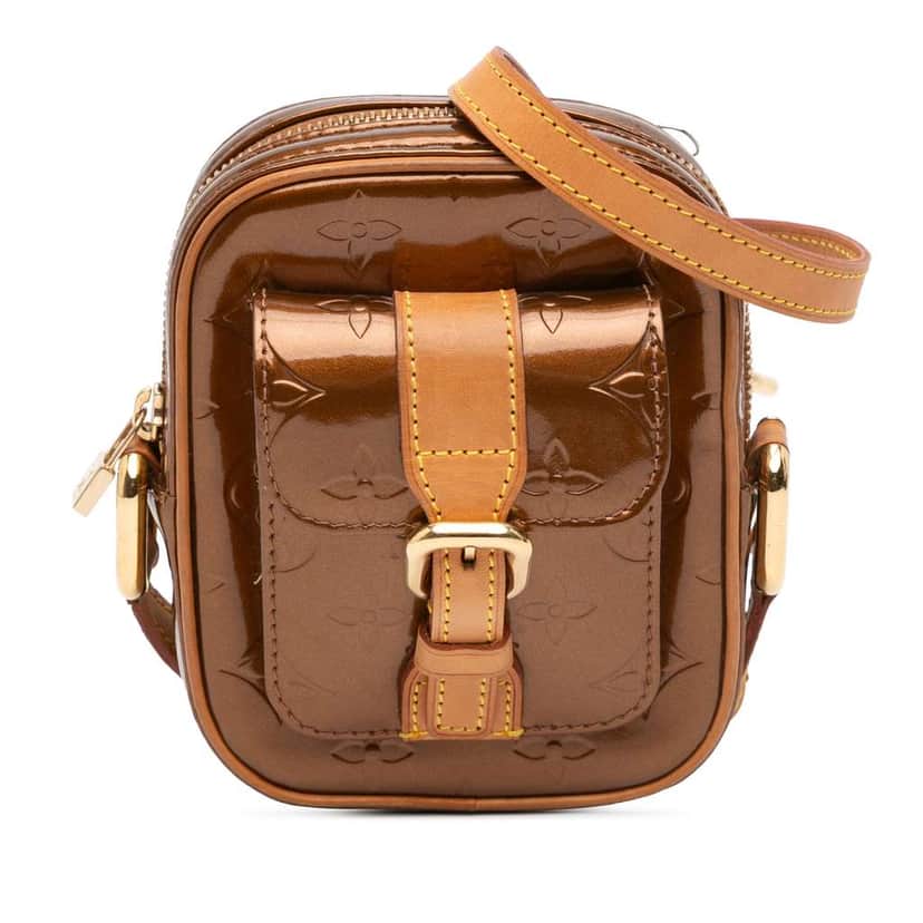 Louis Vuitton Monogram Vernis Christie PM Brown Leather Good condition - Front View