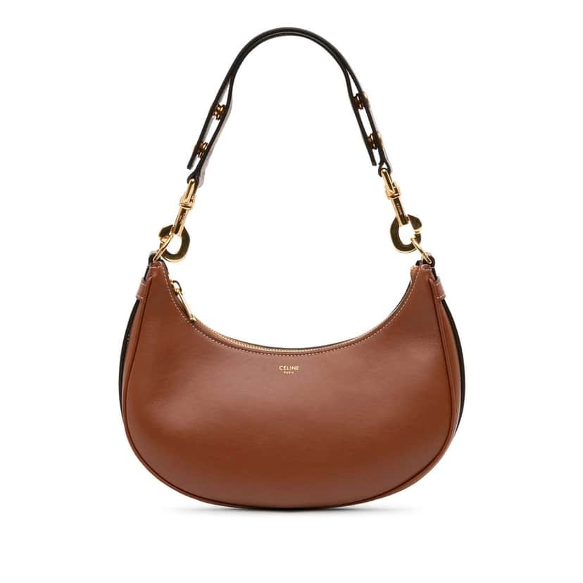 Celine Leather Ava Shoulder Bag Brown Leather Good condition - Front View