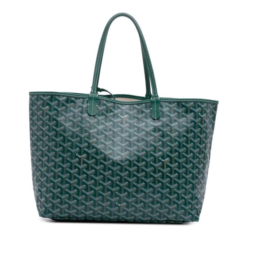 Goyard Goyardine Saint Louis PM Green Canvas Good condition - Front View
