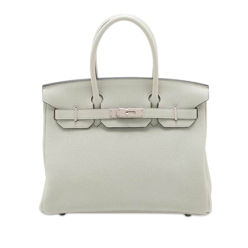 Hermès Togo Birkin Retourne 30 Green Leather Good condition - Front View