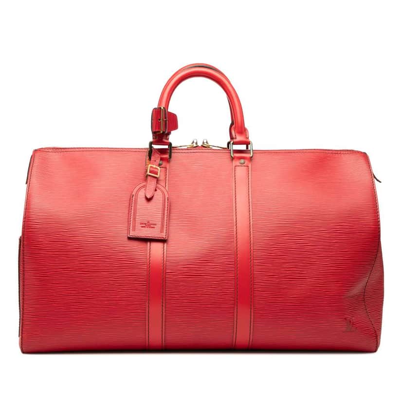 Louis Vuitton Epi Keepall 45 Red Leather Good condition - Front View