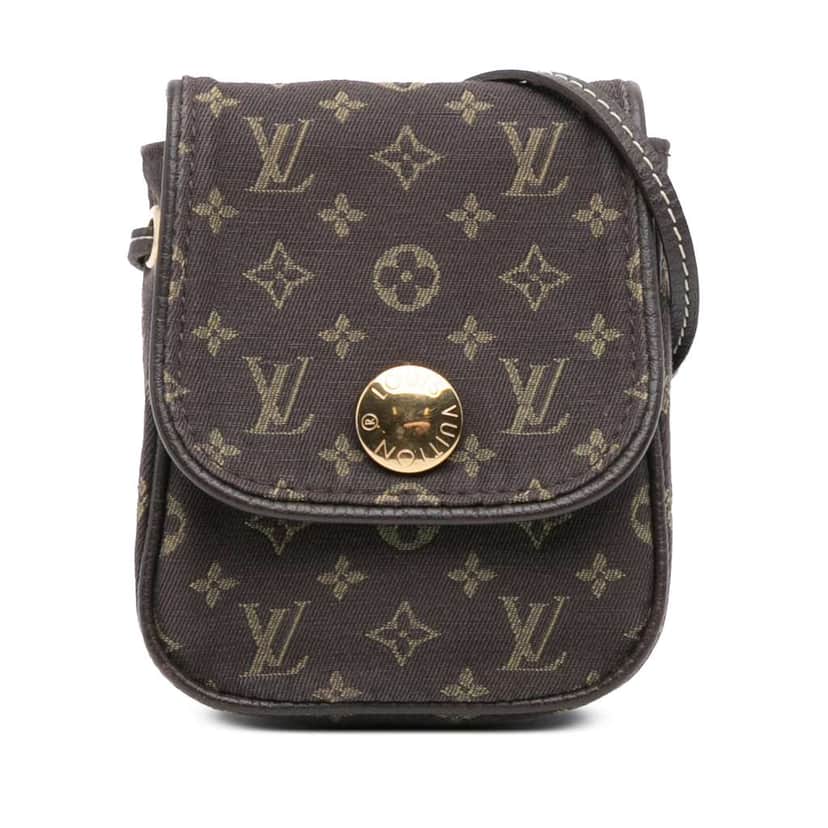 Louis Vuitton Monogram Mini Lin Pochette Cancun Brown Canvas Good condition - Front View