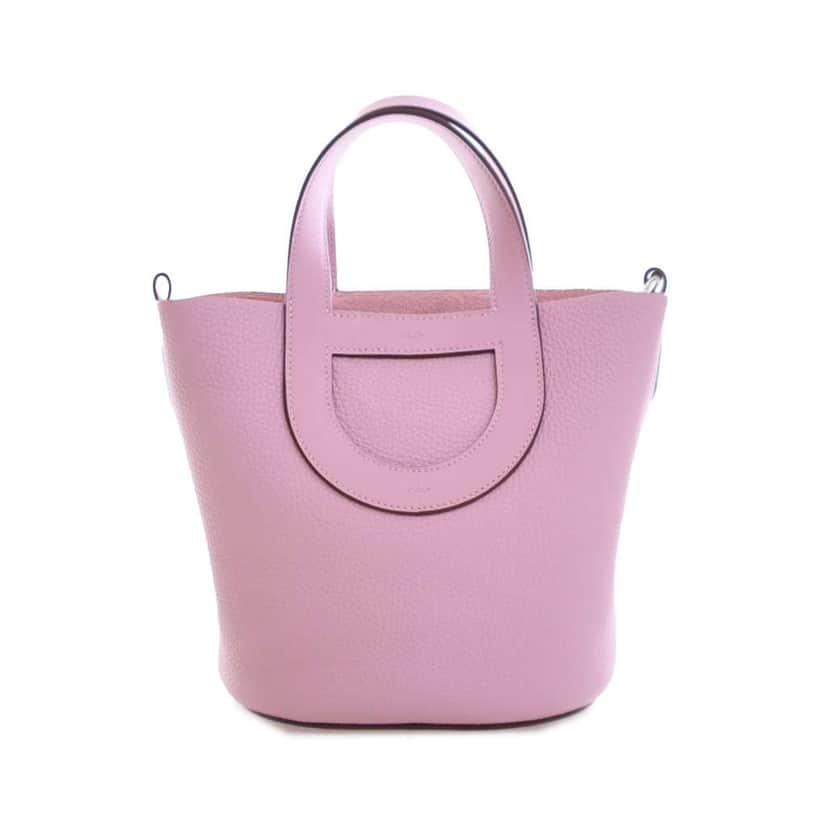 Hermès Clemence and Swift In The Loop 18 Pink Leather Good condition - Front View