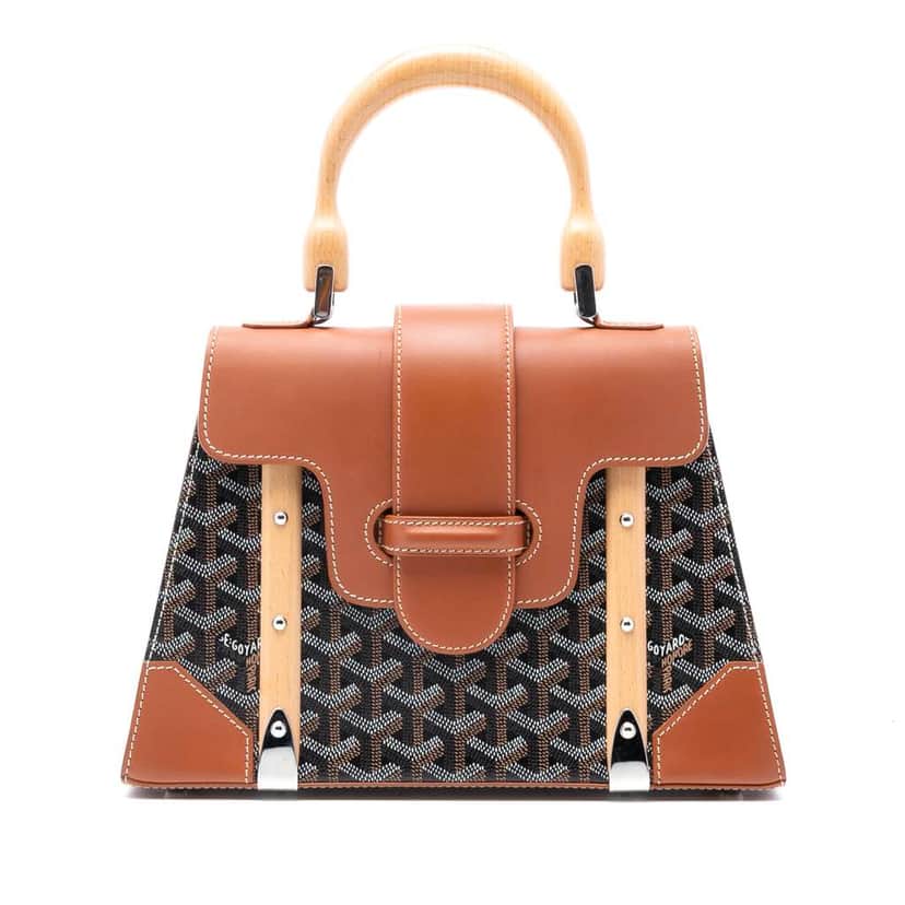 Goyard Goyardine Saigon Structured PM Black Canvas Good condition - Front View