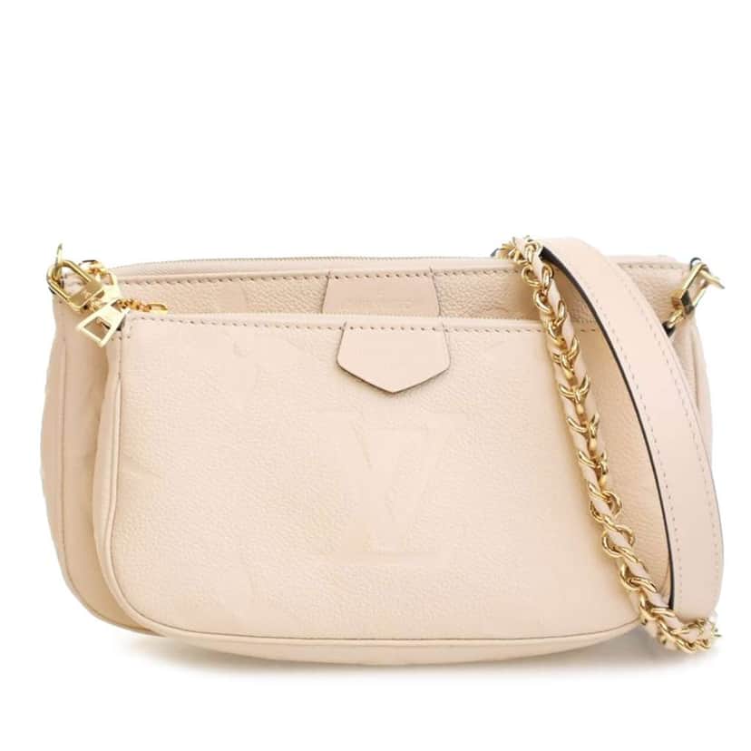 Louis Vuitton Monogram Giant Empreinte Multi Pochette Accessoires Brown Leather Good condition - Front View