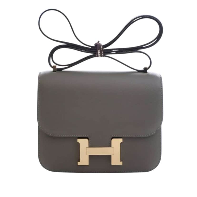 Hermès Mini Evercolor Verso Constance 18 Grey Leather Good condition - Front View