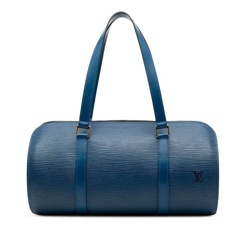 Louis Vuitton Epi Soufflot Blue Leather Good condition - Front View