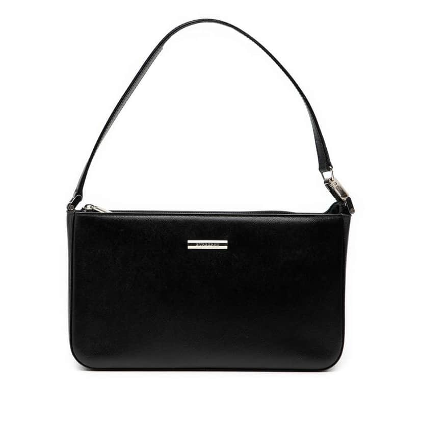 Burberry Leather Shoulder Bag Black Leather Very good condition - Front View