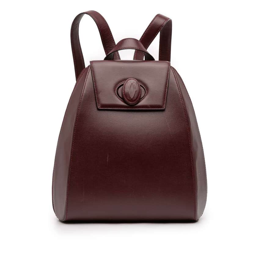 Cartier Leather Must De Cartier Backpack Red Leather Good condition - Front View