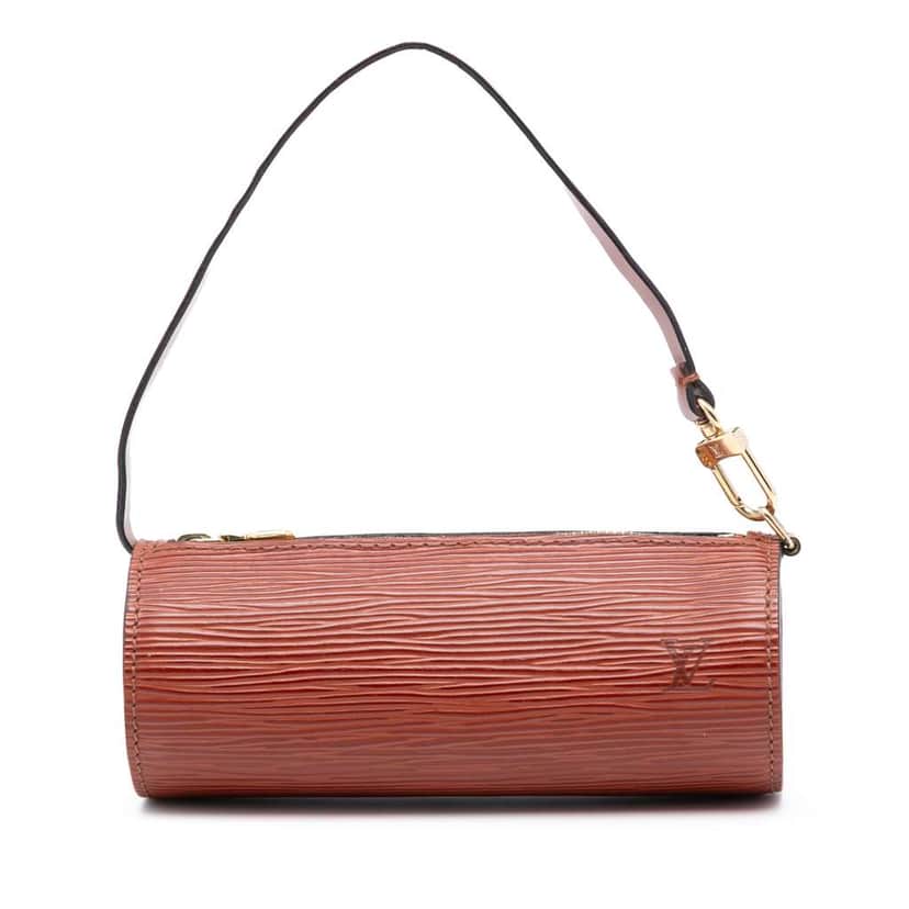 Louis Vuitton Epi Pochette Papillon Brown Leather Good condition - Front View