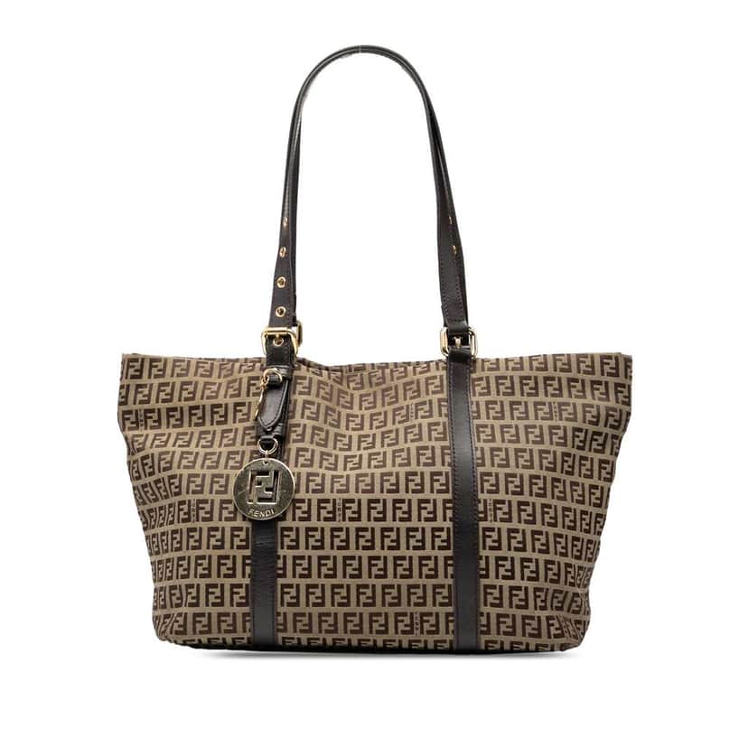 Fendi Zucchino Canvas Superstar Tote Brown Canvas Good condition - Front View