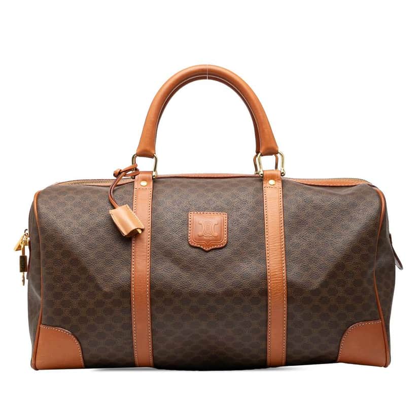 Celine Macadam Coated Canvas Travel Bag Brown Canvas Good condition - Front View