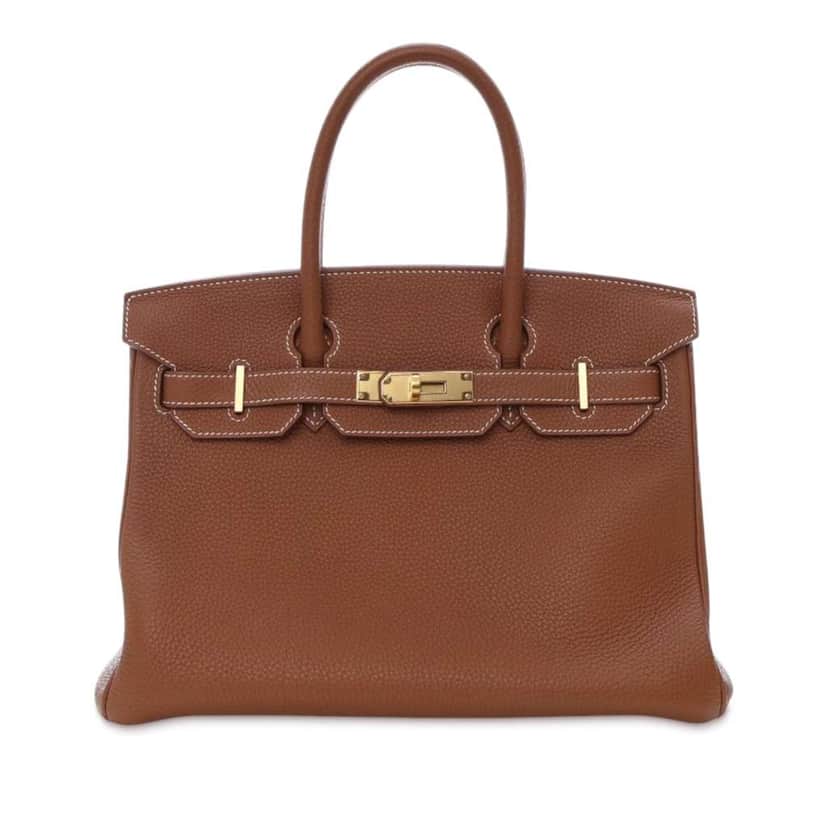 Hermès Togo Birkin Retourne 30 Brown Leather Good condition - Front View