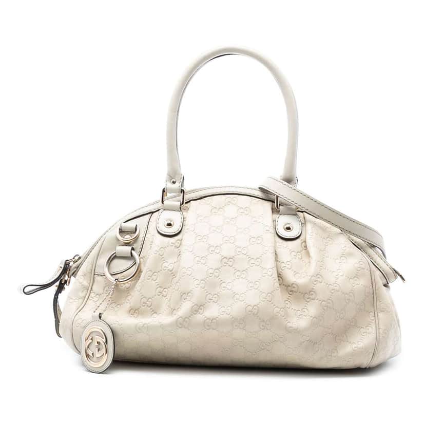 Gucci Guccissima Sukey Satchel Brown Leather Very good condition - Front View
