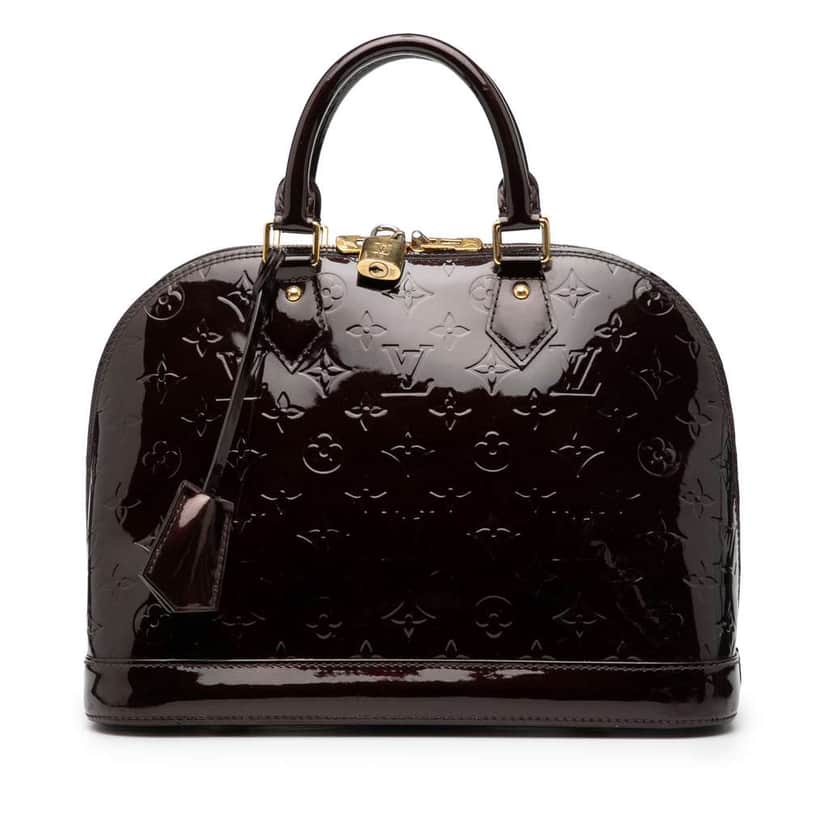 Louis Vuitton Monogram Vernis Alma PM Purple Leather Good condition - Front View